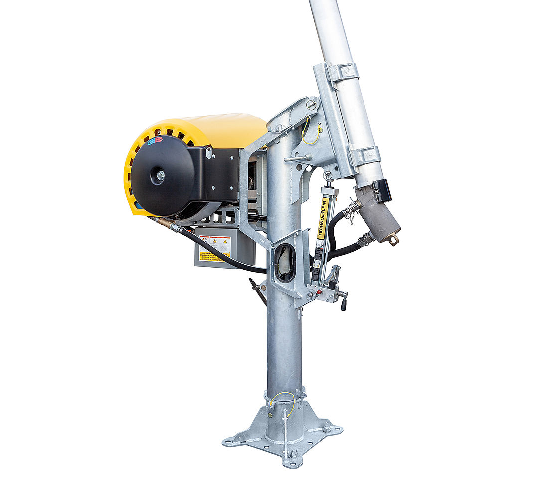 Komplette TechnoAlpin TL-Schneilanze mit Schwenkarm, Pendelantrieb und Sockel