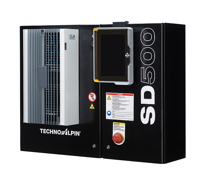 Quadro di controllo SD500 con display touchscreen e interruttore di emergenza