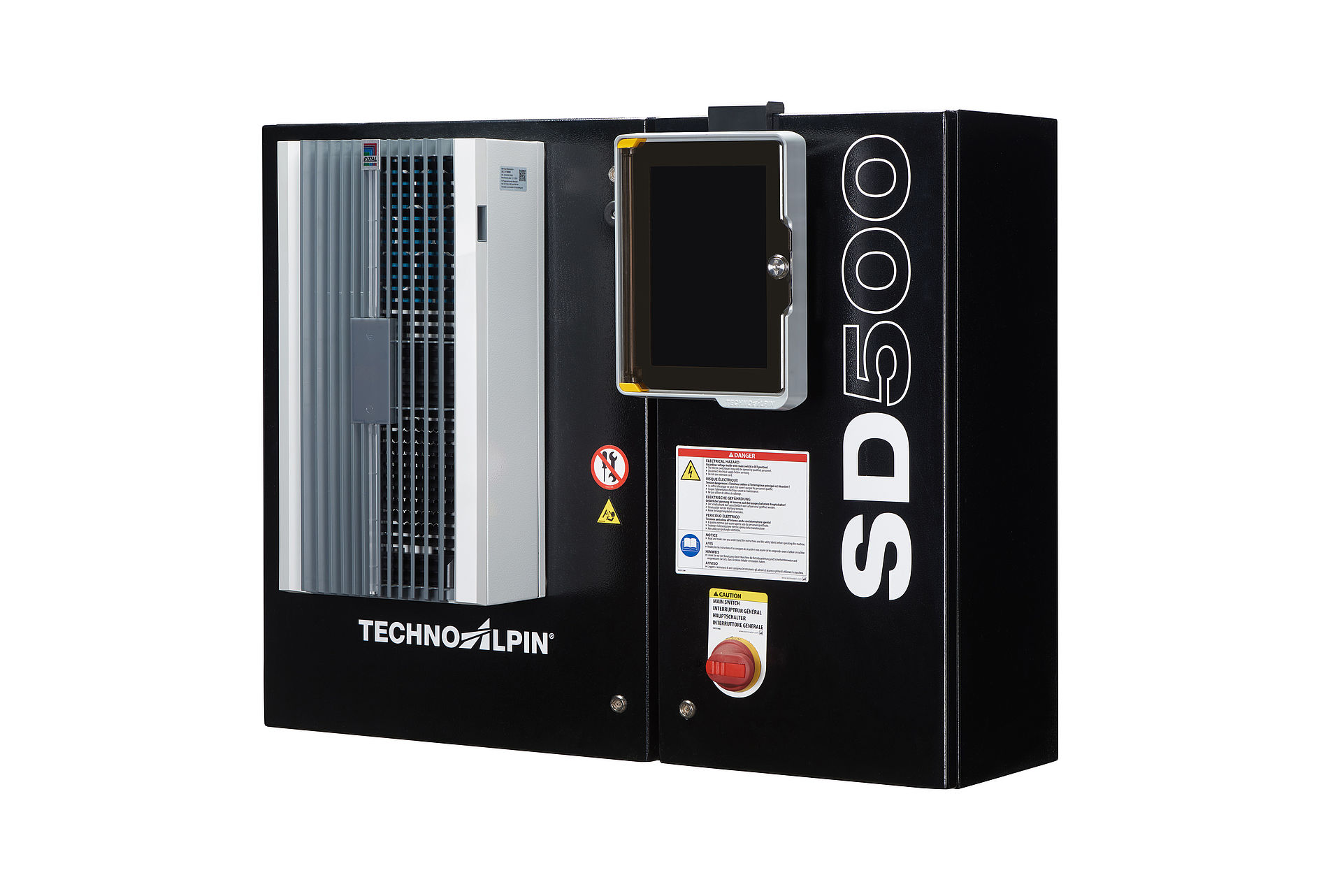Quadro di controllo SD500 con display touchscreen e interruttore di emergenza