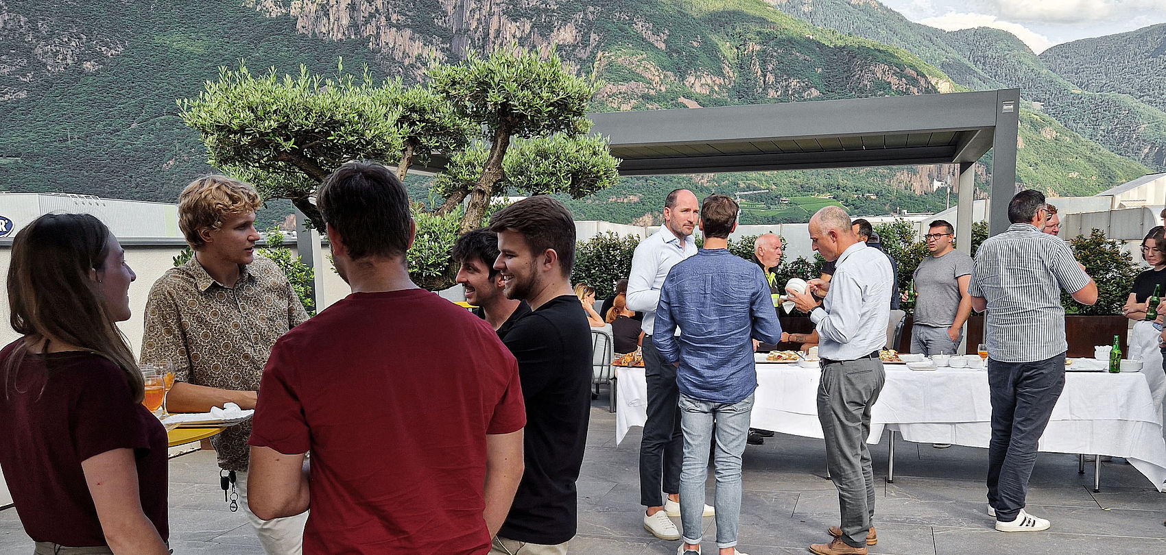 TechnoAlpin Mitarbeiter Aperitif Nachhaltigkeit