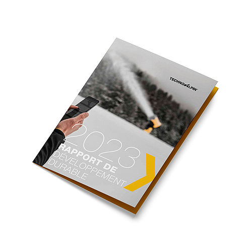 Couverture rapport développement durable 2023 de TechnoAlpin